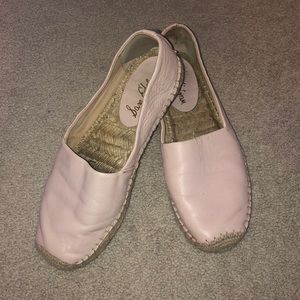 Pink leather Sam Edelman espadrilles